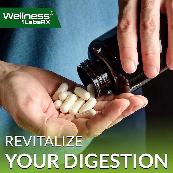 Digestive Enzymes with Probiotics and Prebiotics - 450mg - 5 Billion CFUs - Pure Super Enzymes for Digestion Capsules - Digestive Enzymes for Women & Men Support Digestive & Gut Health - 120 Count
