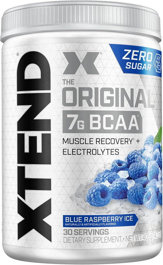 Xtend XTEND Original BCAA Powder 7g BCAA and 2.5g L-Glutamine, Sugar Free Post Workout Muscle Recovery Drink with Amino Acids for Men & Women, 30 Servings