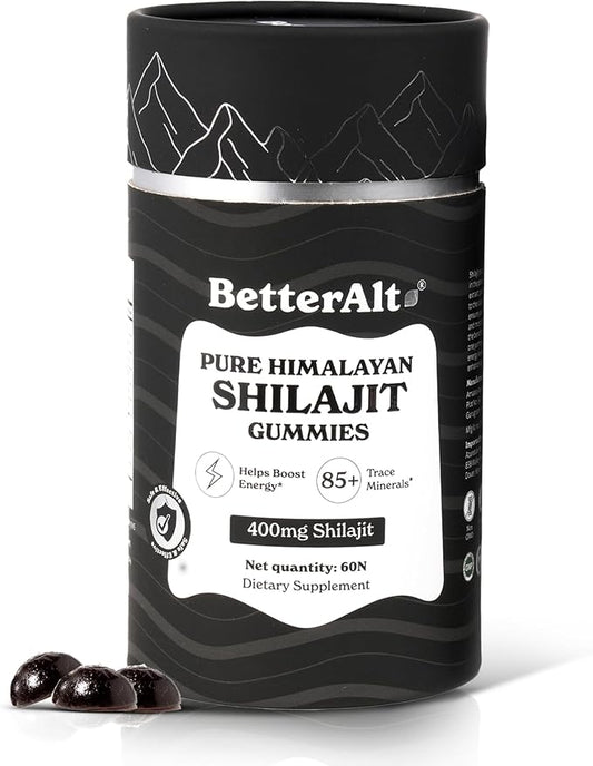 Pure Himalayan Shilajit Gummies with 100% Shilajit |High Potency Gold Grade| 60 Gummies for Energy Boost & Immune Support, 75%+ Fulvic Acid| Travel Friendly - Tamarind Flavor