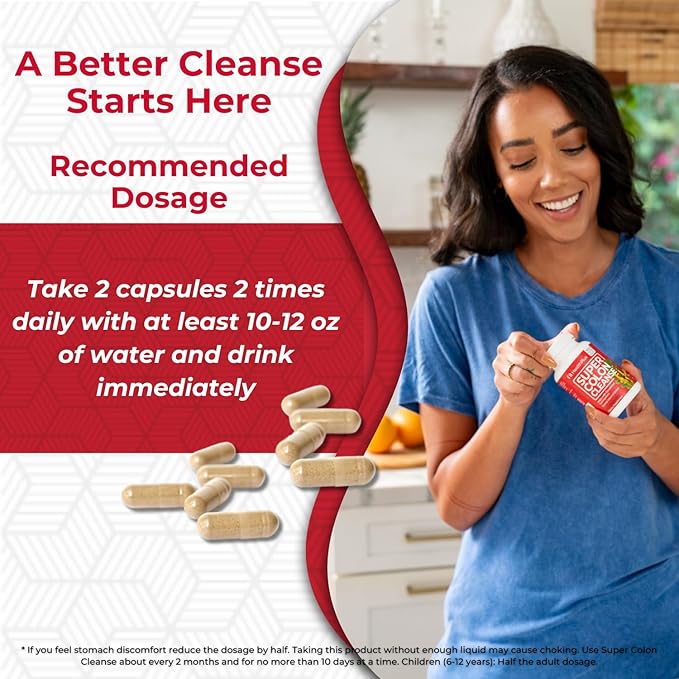 Health Plus Super Colon Cleanse: 10-Day Cleanse -Detox 12 Cleanses, 480 Capsules