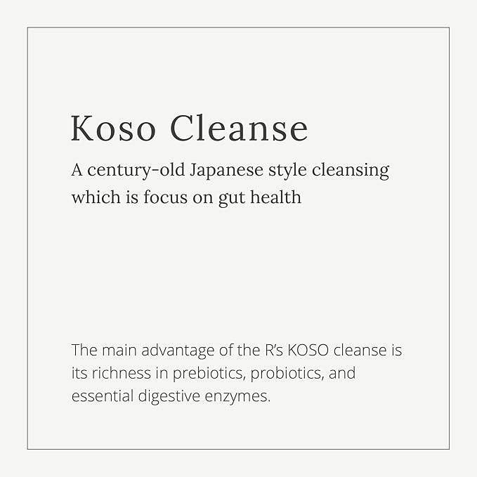3-Day Cleanse by R's KOSO - Japanese Enzyme Drink Rich in Probiotics and Prebiotic, Made from 100+ Vegetables ＆ Fruits - Natural Support for Better Digestion & Gut Health + Detox + Cleanse - 16oz