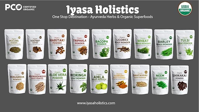 Organic Haritaki Powder, Harde, Harad, Terminalia chebula, Kadakapudi, Ayurveda herb for Digestion, Gas Relief, Healthy Bowel Function, superfood, Resealable Pouch of 4 oz