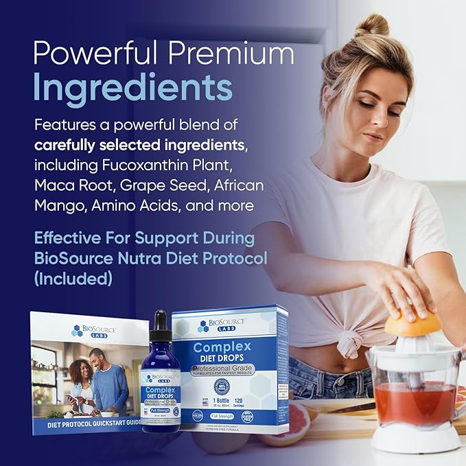 Complex Diet Drops – Best Natural Drops for Men and Women (1 Bottle, 2 fl oz) - 30 Day Supply