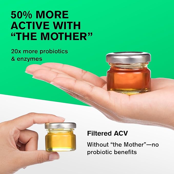 Organic Apple Cider Vinegar Capsules with The Mother - Energy Help Plus Heart, Gut, and Immune Health Support - Gluten Free, Dairy Free - Raw Probiotic and Prebiotic - Vegan ACV, Astragalus Root
