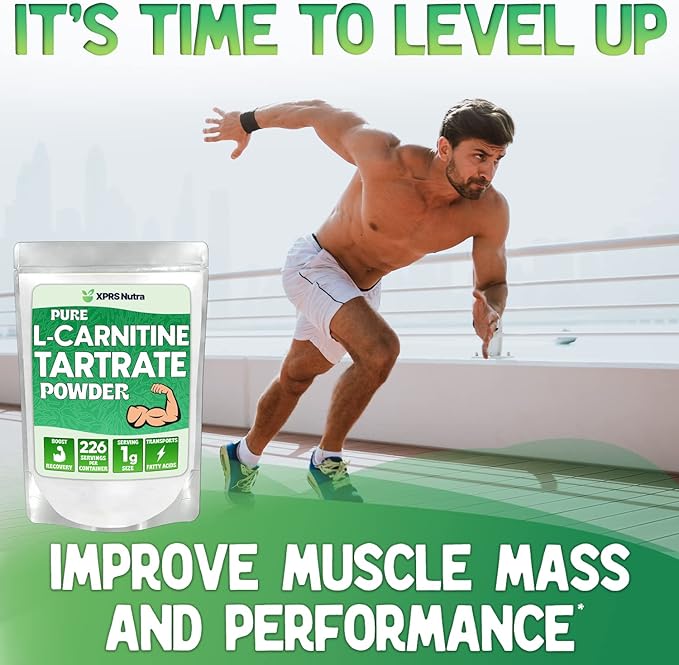 XPRS Nutra L Carnitine L Tartrate Powder - Premium Pure L Carnitine Tartrate - L-Carnitine Powder - Vegan Friendly Bulk L Carnitine Powder - Amino Acid L Carnitine Supplement (4 Ounce)