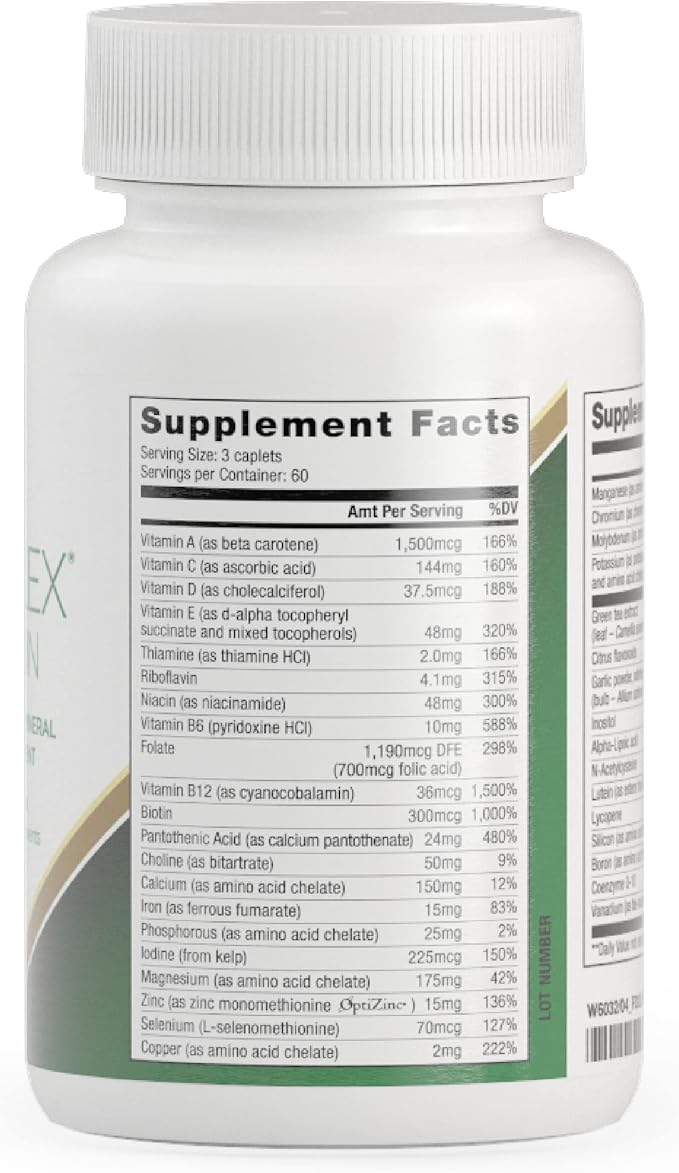 AdvoCare CorePlex with Iron - Multivitamin with Vitamin A, B-6, B-12, C & E - Also Includes Thiamine, Folic Acid & Magnesium - 180 Caplets