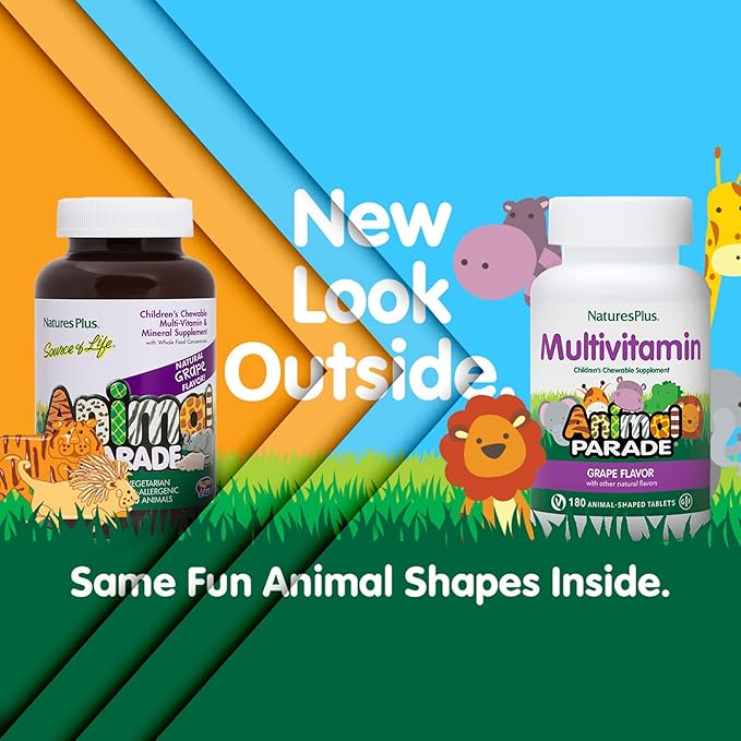 Nature's Plus - Animal Parade Children's Chewable Multi - Grape Flavor, 180 count