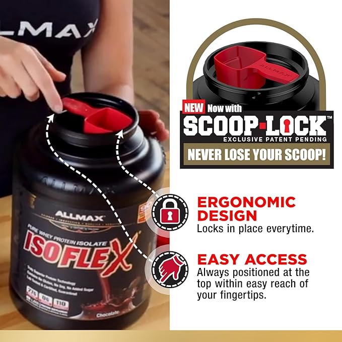 ALLMAX ISOFLEX Whey Protein Isolate, Vanilla - 1 lb - 27 Grams of Protein Per Scoop - Zero Fat & Sugar - 99% Lactose Free - Gluten Free & Soy Free - Approx. 15 Servings