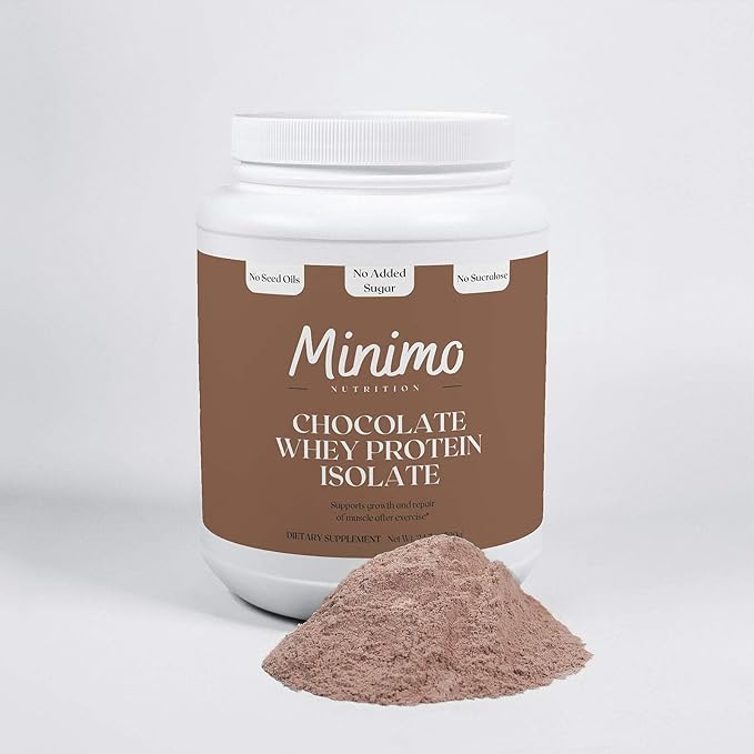 Whey Isolate Protein Powder, Chocolate, Whey Protein Isolate, No Seed Oils, No Added Sugar, No Sucralose, 1.61 lbs