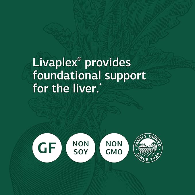 Standard Process Livaplex - Whole Food Bowel, Digestion and Digestive Health, Liver Health and Gallbladder Support with Spanish Black Radish, Betaine Hydrochloride, and Organic Carrot - 90 Capsules