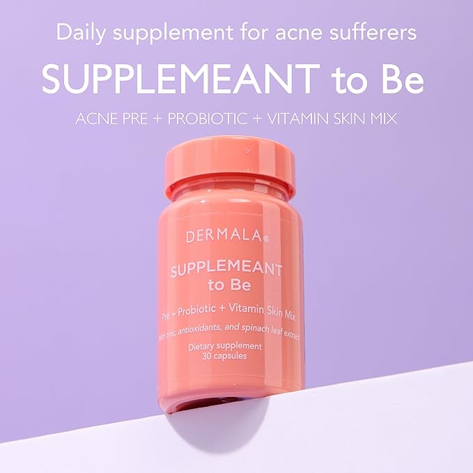 #FOBO SUPPLEMEANT to Be Acne Supplement | All Natural Daily Prebiotics Probiotics Vitamins Skin Mix with Zinc | Improve Clear Blemish-Free Radiant Skin Through Balancing Gut Health
