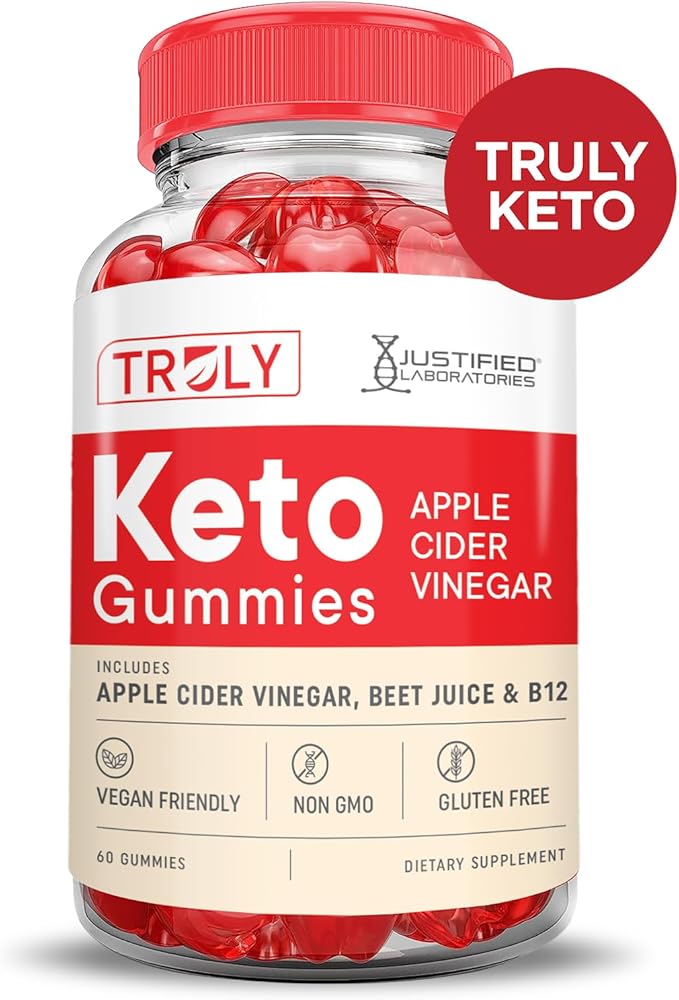 (5 Pack) Truly Keto ACV Gummies Advanced Formula 1000MG Truly Keto Gummies Apple Cider Vinegar Formulated with Pomegranate Beet Juice Powder B12 Vegan Non GMO 300 Gummys