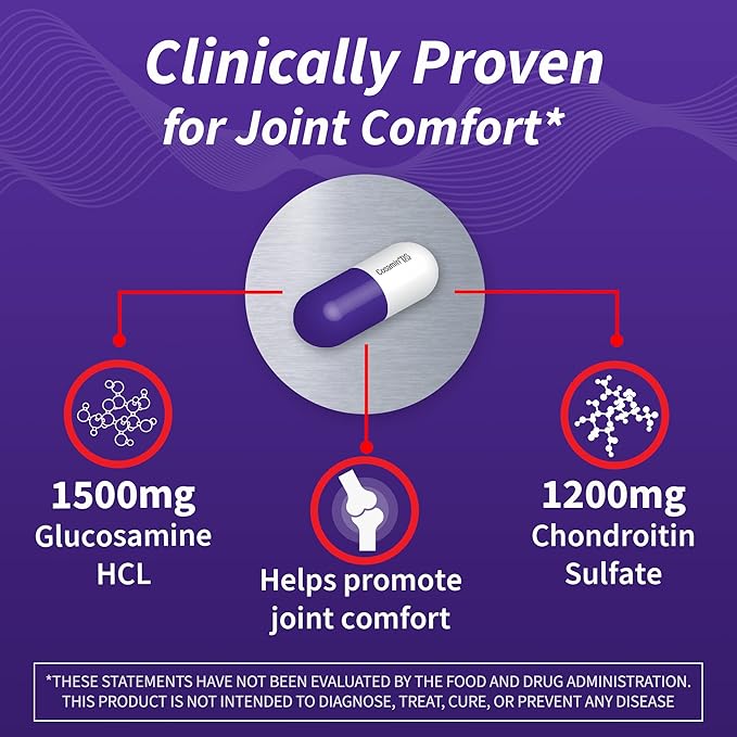 Nutramax Cosamin® DS Joint Health Supplement with Glucosamine & Chondroitin for Men’s & Women's Joint Health, 180 Capsules