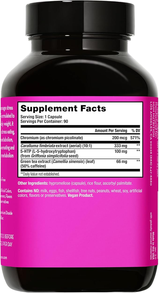 HUM Skinny Bird - Appetite Suppressor for Women with Caralluma, Chromium, 5 HTP + Green Tea Extract (90 Capsules)