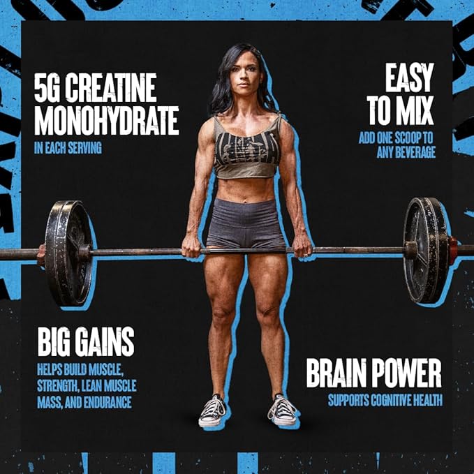 Animal Micronized Creatine Monohydrate Powder - Delays Muscle Fatigue, Supports Muscle Growth, Endurance, ATP Production, Cognitive Function, Strength, and Recovery for Men & Women - Unflavored, 300g