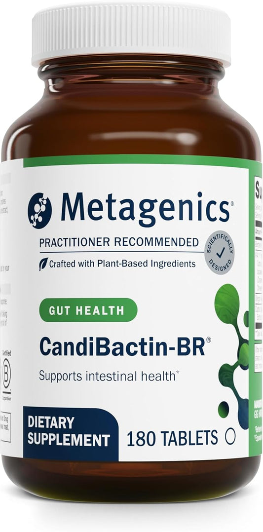 Metagenics CandiBactin-BR - Concentrated Berberine for Intestinal Support* - with Berberine, Oregon Grape & Coptis Root Extract - Gut Health Supplements* - Gluten-Free - Vegetarian - 180 Tablets