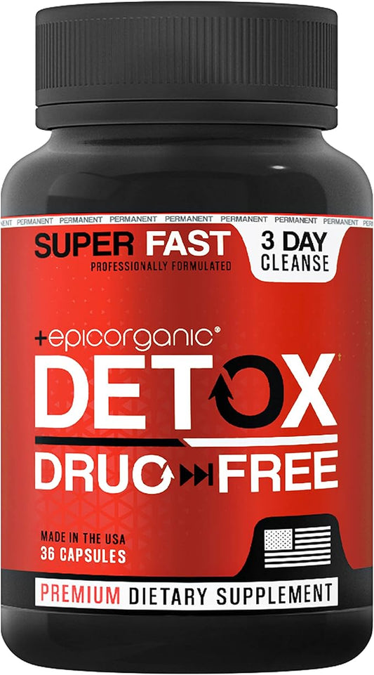 3 Day Detox Cleanse | Extra Strenght Detox | Promotes Healthy Gut Support | Colon Cleanse for Men & Women | Made in The USA | 36 Capsules