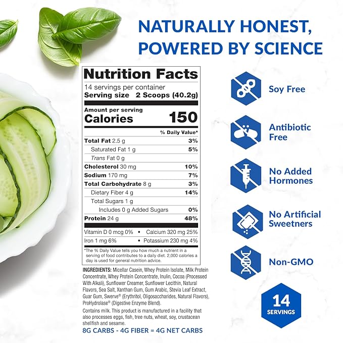 BioTrust Low Carb Protein Powder – Delicious Whey & Casein Blend from Grass-Fed Hormone Free Cows – Non GMO, Gluten Free (Chocolate)
