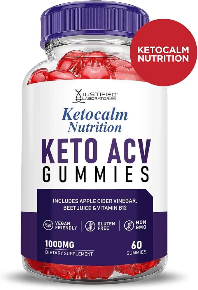 (5 Pack) Ketocalm Nutrition Keto ACV Gummies Advanced Formula 1000MG Keto Calm Nutrition Keto Gummies Apple Cider Vinegar Formulated with Pomegranate Beet Juice Powder B12 Vegan Non GMO 300 Gummys