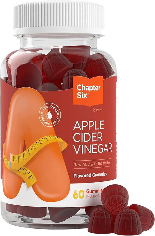 Zahler - Apple Cider Vinegar Gummies Kosher & Delicious ACV for Women Men Raw with The Mother Detox Support Cleanse Gut Health Metabolism 60 Flavored