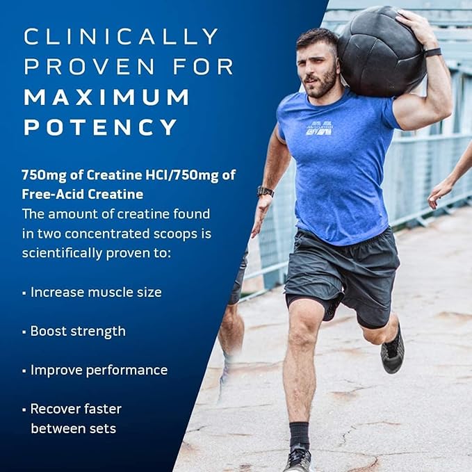 MuscleTech Cell-Tech Creactor Creatine HCl Powder,Post Workout Muscle Builder for Men & Women ,Creatine Hydrochloride + Free-Acid,Unflavored (120 Servings),8.47 oz