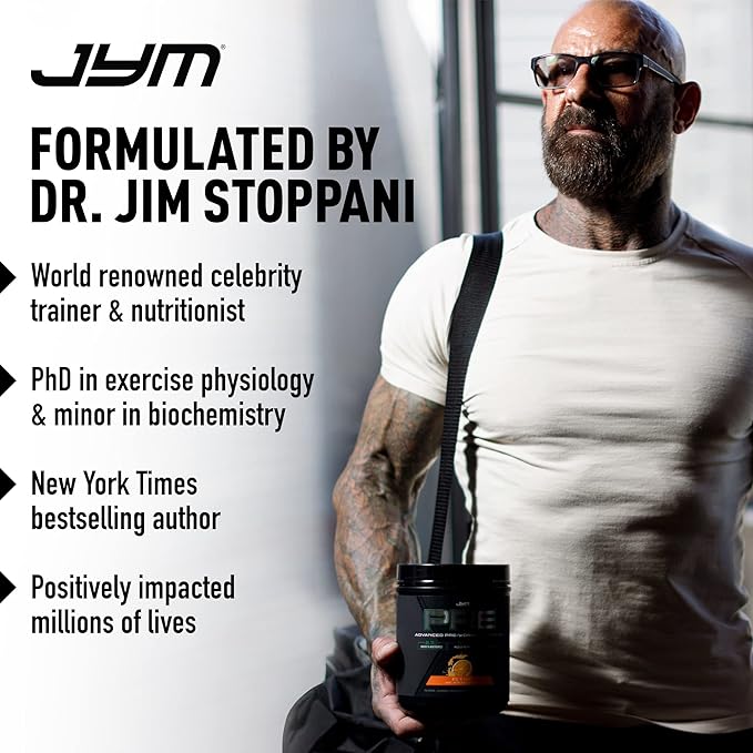 Pre JYM X Rise N' Grind Advanced Pre-Workout Powder Massive Pumps, Citrulline Nitrate, Dynamine, NO3T Betaine, BCAA’s, Nootropics, Creatine, Beta-Alanine, JYM Supplement Science, 20 Servings
