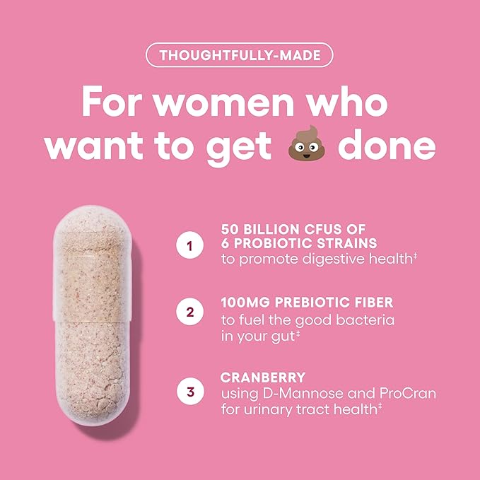 Physician's Choice Probiotics - PH Balance, Digestive, UT, & Feminine Health - 50 Billion CFU - 6 Unique Strains for Women - Organic Prebiotics, Cranberry Extract+ - Probiotic - 60 CT