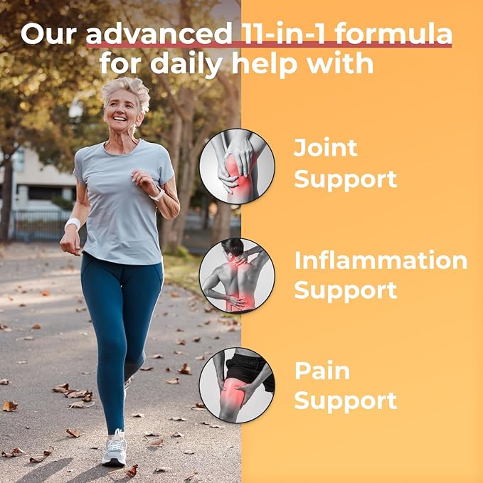 Inflame Shield | Turmeric Supplement for Inflammation Support with Ginger, Bioperine, & Bromelain | Advanced Formula for Joint Support | 120 Capsules for Men and Women