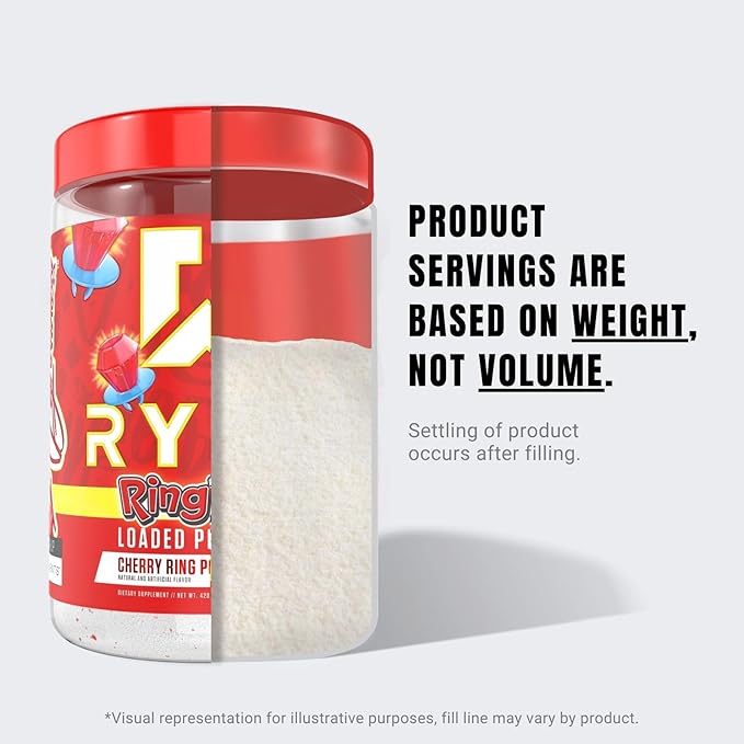Ryse Loaded Pre Workout Powder Supplement for Men & Women | Pumps, Energy, Focus | Beta Alanine + Citrulline | 390mg Caffeine | 30 Servings (Cherry Ring Pop)