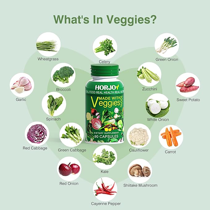 Nature Fruits and Veggies/Vitamins Supplements Dietary Nutritional Balance 90 Fruit and 90 Veggie Capsules-(Pack of 2)