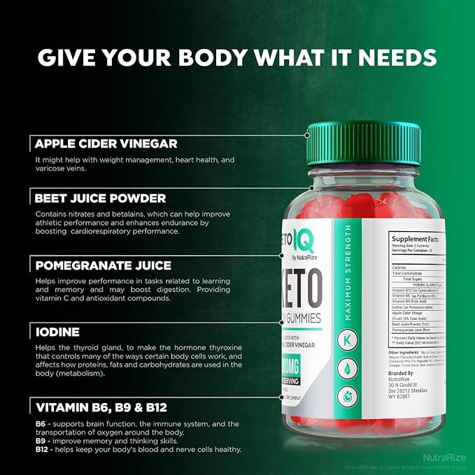 (3 Pack) Keto IQ Keto ACV Gummies, Keto IQ Keto ACV Formula for Advanced Weight Loss, Keto IQ Keto Dietary Supplement, Keto IQ Keto + ACV Gummy, KetoIQ Gomitas Reviews (180 Gummies)
