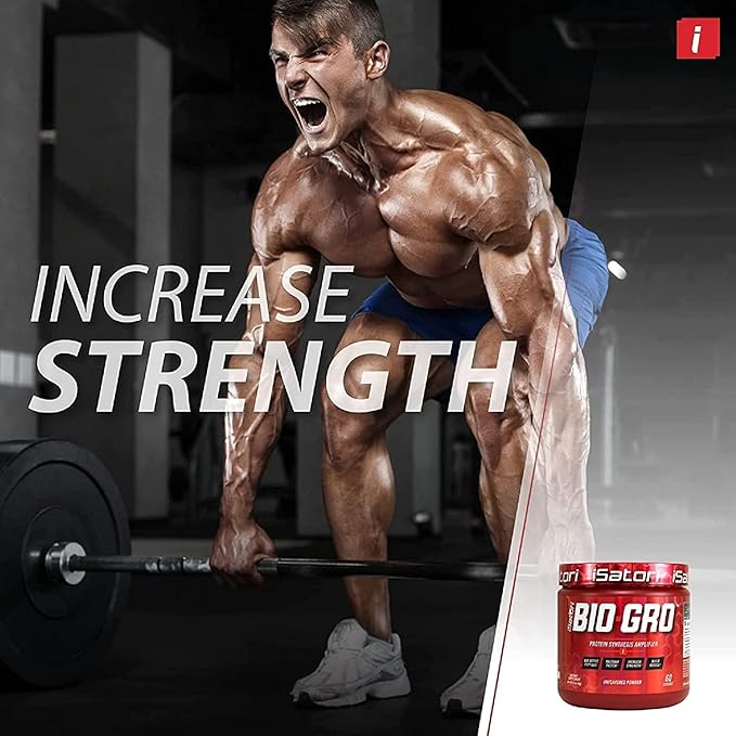 iSatori BIO-GRO Protein Synthesis Amplifier, for Muscle Recovery & Growth, Enhanced Stimulant Free Pre-Workout & Colostrum Supplement with Bio-Active Peptides- Unflavored (120 Servings)