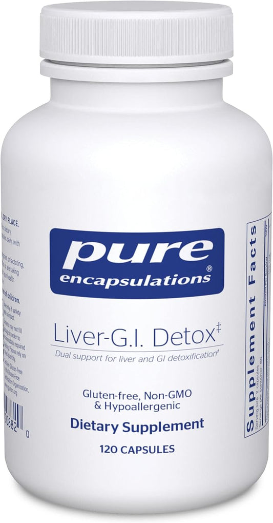 Pure Encapsulations Liver-G.I. Detox - Liver Cleanser & GI Detox* - with Alpha Lipoic Acid & Curcumin Extract - Gluten Free & Non-GMO - 120 Capsules
