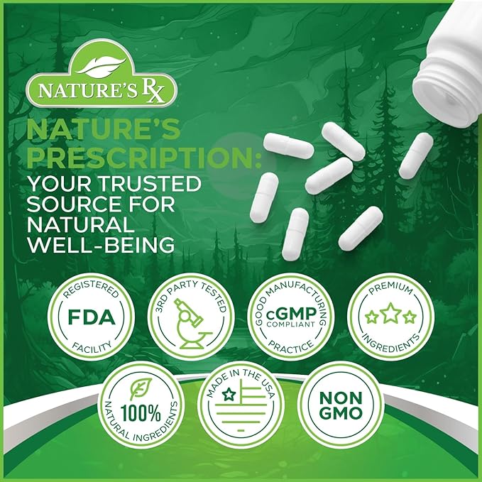 Nature's RX | #1 Dosed Prostate Support Supplement | Urinary Tract Health, Helps Prostate Function | Ultra Dosed Formula w/ 30 Powerful Ingredients | 3rd Party Tested + USA Made - 60 Capsules