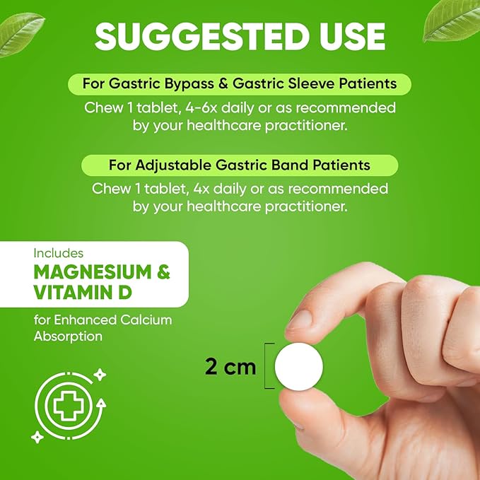 BariSlim Bariatric Calcium Citrate with Magnesium and Vitamin D Tabs - 500 mg of Calcium Citrate Per Serving - Formulated for Patients After Weight Loss Surgery | Mixed Berry (90 Servings)