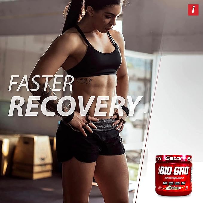 iSatori BIO-GRO Protein Synthesis Amplifier, for Muscle Recovery & Growth, Enhanced Stimulant Free Pre-Workout & Colostrum Supplement with Bio-Active Peptides- Vanilla Ice Cream (60 Servings)
