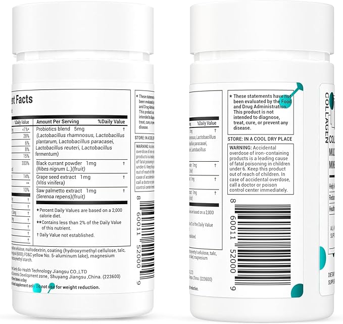 Collagen Peptides for Women, Beauty Vitamin & Mineral Supplement,Contains Vitamin D3, Probiotics for Women & Collagen Peptides,Vitamin E,Vitamin B Complex 120 Tablets