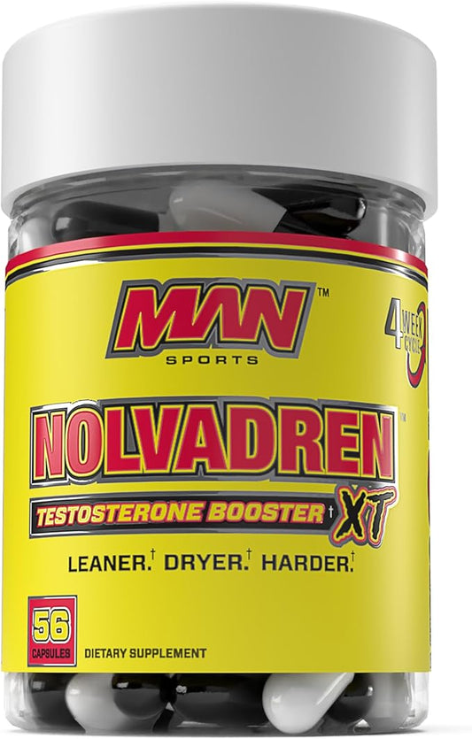 MAN Sports Nolvadren XT Advanced Testosterone Booster for Men - Muscle Builder Supplements for Men - Naturally Supports Free Testosterone Levels - 56 Capsules
