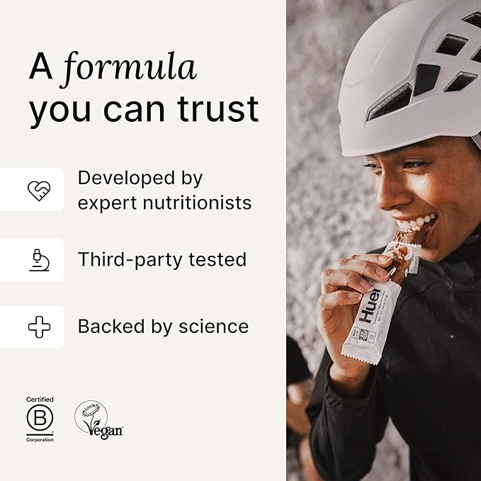 Huel Complete Nutrition Vegan Protein Bars | Chocolate Fudge Brownie | 13g Protein, 27 Vitamins and Minerals, 2g Sugar, Non-GMO, 100% Plant Based Snack | 12 Pack