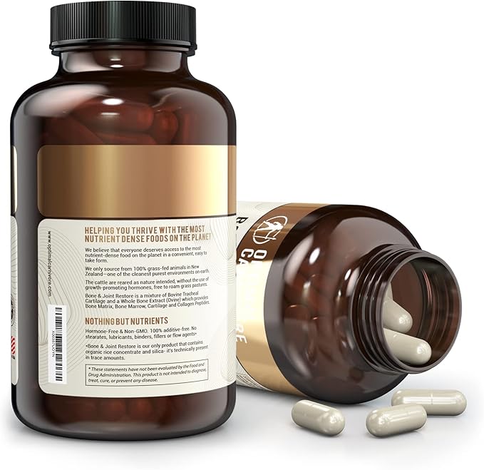 Grass Fed Bone Marrow Supplement & Bovine Tracheal Cartilage, Bone Restore & Joint Health Supplement, Joint Support Supplement, Bone Strength and Bone Fracture Supplement