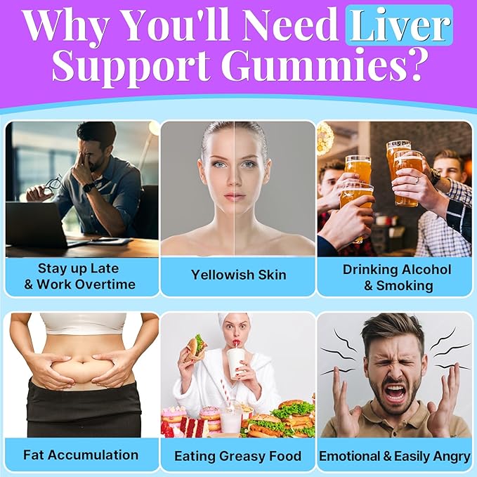 Liver Cleanse Detox & Repair Gummies 3000mg | Milk Thistle 2000mg with Turmeric Dandelion Root & Artichoke for L*iver Detox, Cleanse & Renew, Antioxidant, Gut, Skin Health - Fruit Flavor, 180 Gummies