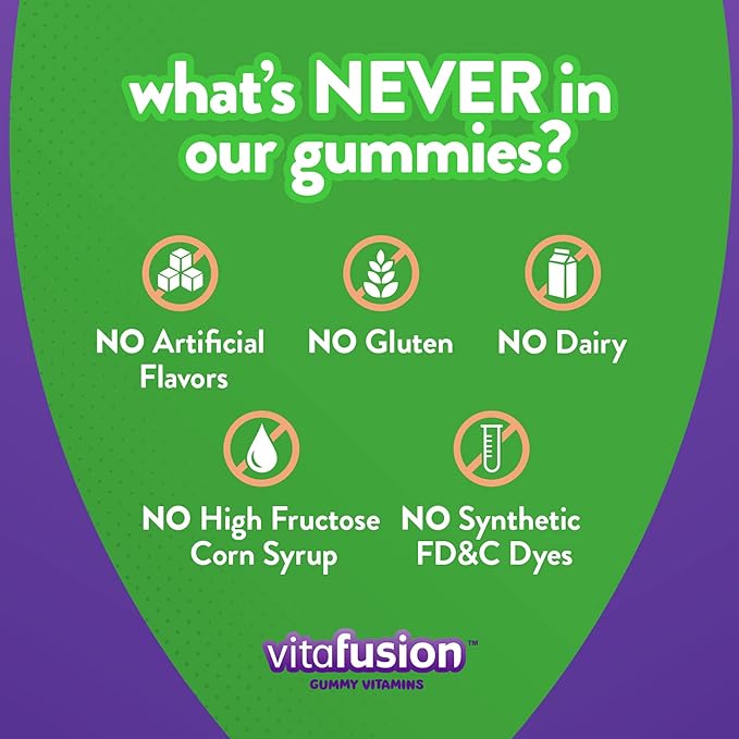Vitafusion Gorgeous Hair, Skin & Nails Multivitamin plus Biotin and Antioxidant vitamins C&E, Raspberry Flavor, 135ct (45 day supply), from America’s Number One Gummy Vitamin Brand