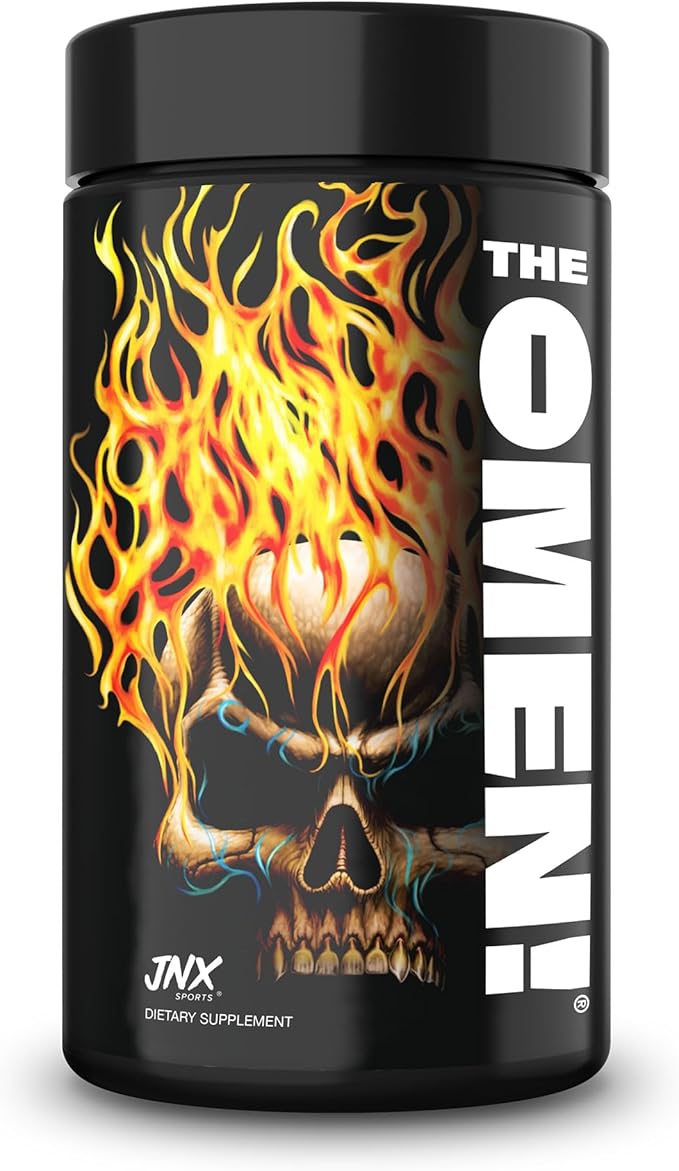 JNX SPORTS The Omen! Thermogenic Fat Burner – Dietary Supplement for Men & Women with L Carnitine | Appetite Suppressant & Metabolism Booster | 100 Capsules