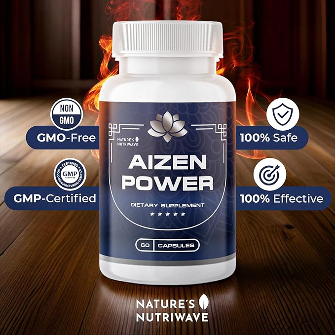 Aizen Power for Men, All Natural Male Supplement, Aizen Power for Men, Male Supplement, Original Formula - 60 Caps, 3 Month Supply