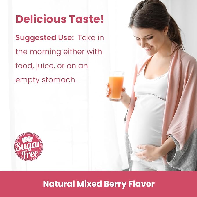 Mother's Promise Prenatal & Postnatal Multivitamin for Women | Sugar Free Liquid Prenatal Vitamins for Women with Folate, Choline & Organic Fruits for Preconception, Pregnancy & Nursing | Vegan