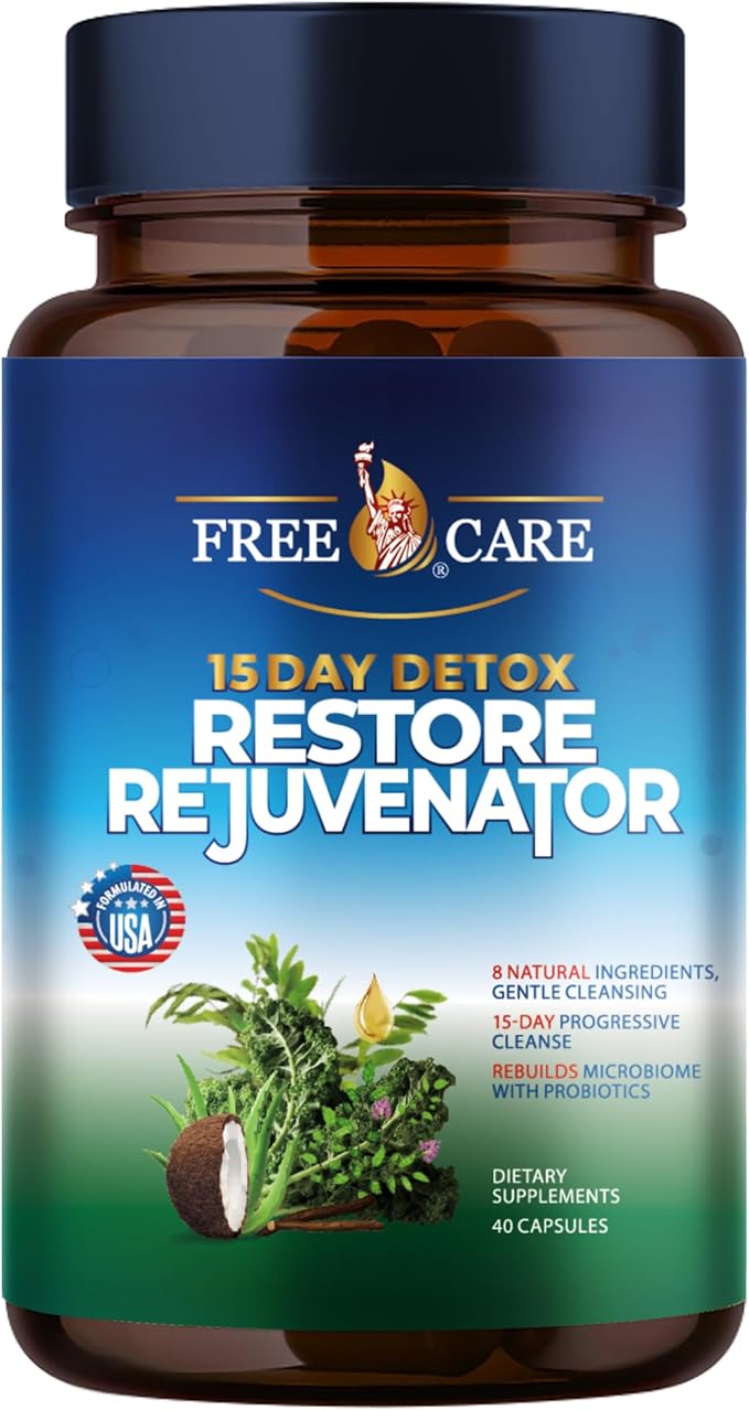 FreeCare 15 Day Gut Cleanse, Colon Broom Cleanser & Detox for Weight Loss, Best Weight Loss Pills for Women & Men, Laxatives for Weight Loss Fast, Super Colon Cleanse Products, 40 Capsules, 2 Daily