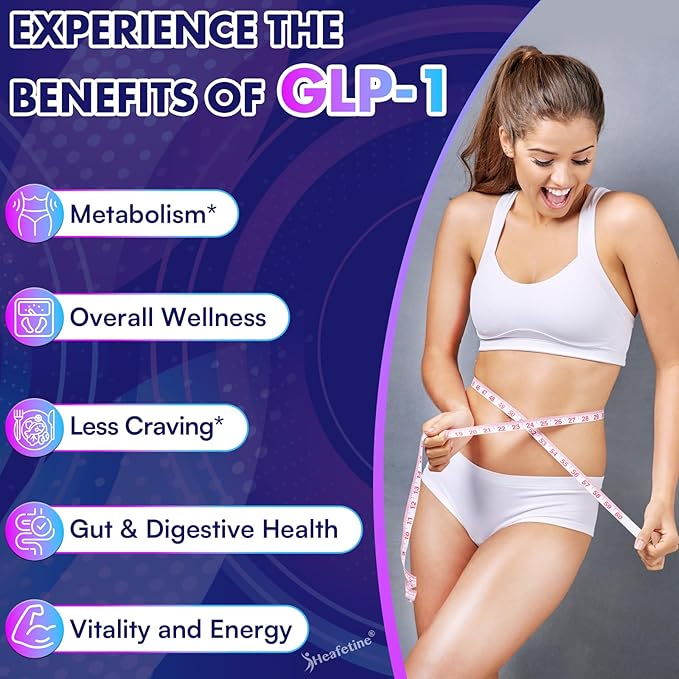 GLP-1 Supplement Support, with Naturally GLP-1 Supplement Probiotic, Hops & Green Tea Extract, GLP 1 Supplement for Gut, Energy, GLP-1 Levels & Overall Health - 420 Capsules
