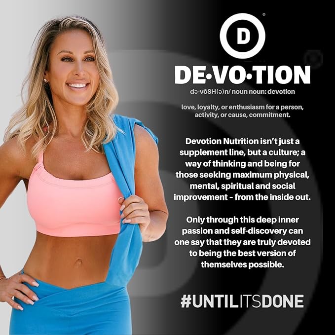 Devotion Nutrition Protein Powder Blend | Gluten Free, Keto Friendly, No Added Sugars | 1g MCT | 20g Whey & Micellar Protein | 12 Count Packets (Mocha Java Chip)
