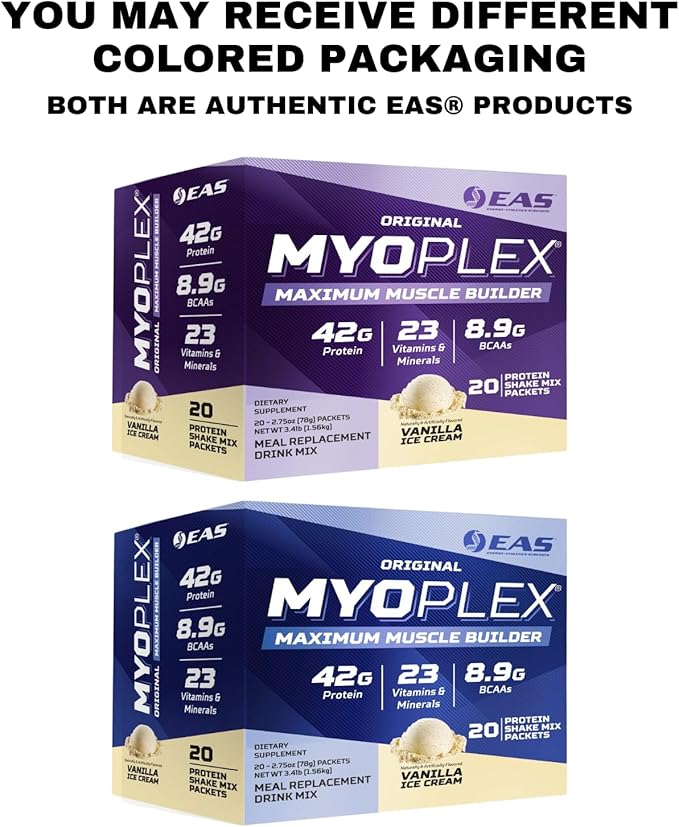 Original Myoplex Maximum Muscle Builder | Meal Replacement Protein Drink Mix | Quality Protein Blend | 42g Protein | 20 Individual Packets (Frootie Cereal)