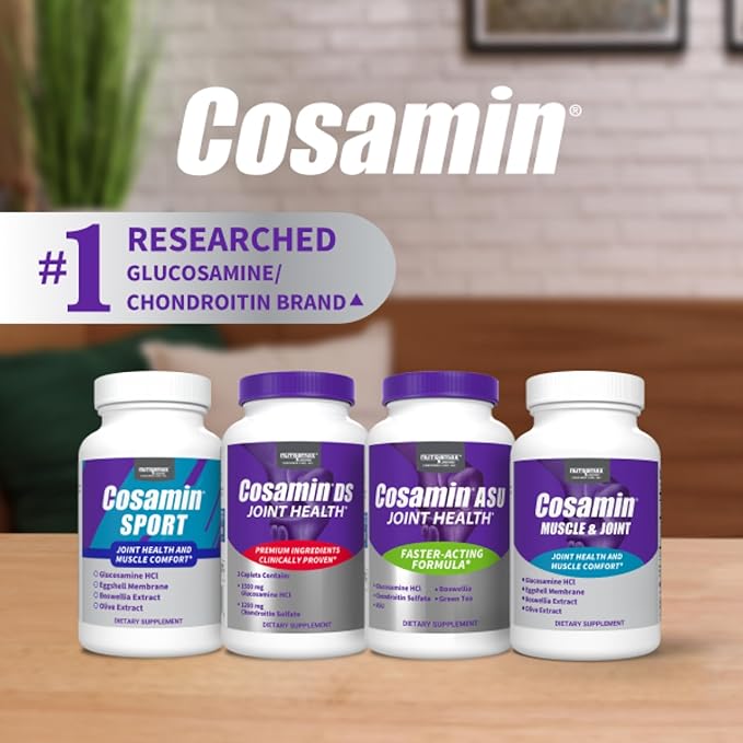 Nutramax Cosamin® DS Joint Health Supplement with Glucosamine & Chondroitin for Men’s & Women's Joint Health, 180 Capsules